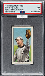1909-1911 T206 White Border Harry Davis (H. Davis on Front) PSA NM 7 (MBA Silver Diamond)