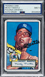 1995 R&N China Topps Porcelain 1952 Mickey Mantle PSA/DNA MINT 9