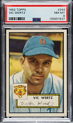 1952 Topps #244 Vic Wertz PSA NM-MT 8