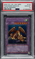 2002 Yu-Gi-Oh! Metal Raiders #143 Thousand Dragon Secret Rare Holographic PSA GEM MINT 10