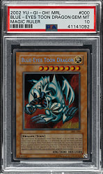2002 Yu-Gi-Oh! Magic Ruler #000 Blue Eyes Toon Dragon Secret Rare Holographic PSA GEM MINT 10