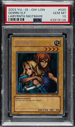 2003 Yu-Gi-Oh! Labrynth of Nightmare #000 Gemini Elf Secret Rare Holographic PSA GEM MINT 10