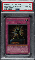 2003 Yu-Gi-Oh! Dark Crisis #105 Judgement of Anubis Secret Rare Holographic PSA GEM MINT 10