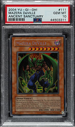 2004 Yu-Gi-Oh! Ancient Sanctuary #111 Mazera DeVille Secret Rare Holographic PSA GEM MINT 10
