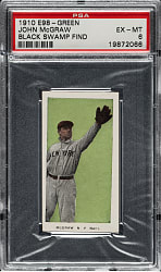 1910 E98 Anonymous "Set of 30" John McGraw PSA EX-MT 6 - Green Background - Black Swamp Find