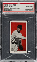 1910 E98 Anonymous "Set of 30" Russ Ford PSA NM-MT 8 - Red Background - Black Swamp Find