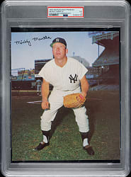 1964-1966 Rawlings Premium Photos Mickey Mantle No Undershirt PSA EX 5