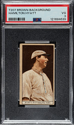 1912 T207 Brown Background Hamilton Hyatt PSA VG 3 - Broadleaf Back