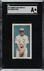 1911 E94 George Close Candy Johnny Evers SGC Authentic - Blue Background