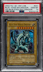 2002 Yu-Gi-Oh! Legend of Blue Eyes White Dragon #001 Blue-Eyes White Dragon Ultra Rare Holographic PSA GEM MINT 10