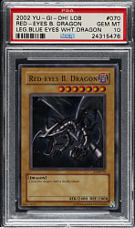 2002 Yu-Gi-Oh! Legend of Blue Eyes White Dragon #070 Red Eyes Black Dragon Ultra Rare Holographic PSA GEM MINT 10