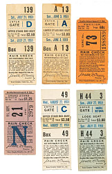 1951 Brooklyn Dodgers Ebbets Field Ticket Stub Collection (18) - All Games Featuring Jackie Robinson!