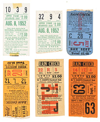1952 Brooklyn Dodgers Road-Game Ticket Stub Collection (11) - All Games Featuring Jackie Robinson!