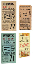 1950 to 1956 Hall of Fame Home Run Ticket Stub Collection (11) Including Aaron, Campanella, Mays, and Snider