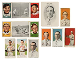 1910-Era Fred Tenney Type-Card Collection (10) Including E90-1, T206, T202, and M116