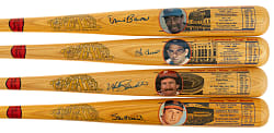Hall of Fame Single-Signed Cooperstown Bat Collection (9) Including Duke Snider, Pee Wee Reese, and Carl Yastrzemski