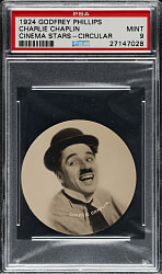 1924 Godfrey Phillips "Cinema Stars" Charlie Chaplin PSA MINT 9 - Highest Graded!