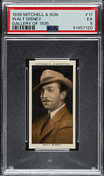1936 Mitchell & Son "A Gallery of 1935" #17 Walt Disney PSA EX 5