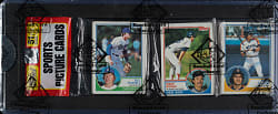 1983 Topps Unopened Rack Pack - Wade Boggs Rookie on Top - BBCE