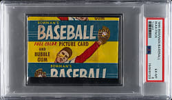 1955 Bowman Unopened One-Cent Wax Pack PSA EX-MT 6