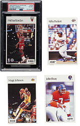 1986 Sports Illustrated Poster Test Stickers Complete Set (20) Including Michael Jordan PSA EX-MT 6