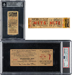 1940 to 1944 New York Giants Polo Grounds Ticket Stub Collection (32)