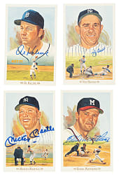 1989 Perez-Steele Celebration Complete Set (44) with 26 Signed Cards Including Mantle, Musial, and Berra