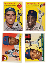 1954 and 1955 Topps Collection (377) Including T. Williams, Mays, Kaline, and Banks