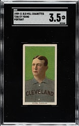 Lot # 463: 1909-1911 T206 White Border Cy Young Portrait SGC VG+ 3.5 - Old Mill Back