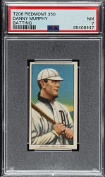 1909-1911 T206 White Border Danny Murphy Batting PSA NM 7