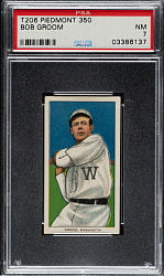 1909-1911 T206 White Border Bob Groom PSA NM 7
