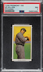 1909-1911 T206 White Border Ed Killian Pitching PSA NM 7