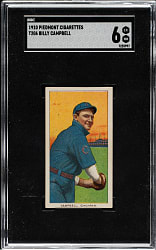 1909-1911 T206 White Border Billy Campbell SGC EX/NM 6