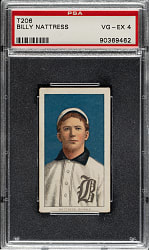 1909-1911 T206 White Border Billy Nattress PSA VG-EX 4 - Cycle 350 Back