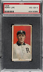 1909-1911 T206 White Border Perry Lipe Southern Leaguer PSA VG-EX 4 - Old Mill Back