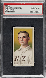 1909-1911 T206 White Border Rube Marquard Portrait PSA VG-EX 4
