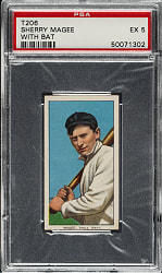 1909-1911 T206 White Border Sherry Magee with Bat PSA EX 5