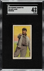 1909-1911 T206 White Border Nap Lajoie Throwing SGC VG/EX 4