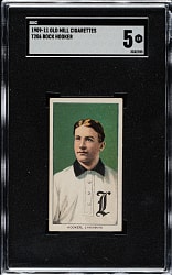 1909-1911 T206 White Border Bock Hooker Southern Leaguer SGC EX 5 - Old Mill Back