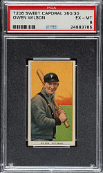 1909-1911 T206 White Border Owen Wilson PSA EX-MT 6