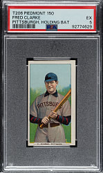 1909-1911 T206 White Border Fred Clarke Holding Bat PSA EX 5
