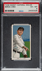 1909-1911 T206 White Border Birdie Cree PSA EX-MT 6