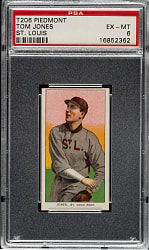 1909-1911 T206 White Border Tom Jones PSA EX-MT 6