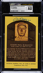 Joe DiMaggio Signed Yellow Hall of Fame Postcard - CGC/JSA