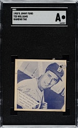 1950 Jimmy Fund Ted Williams Hang Tag SGC Authentic