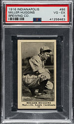 1916 M101-4 Indianapolis Brewing Co. #86 Miller Huggins PSA VG-EX 4 - The ONLY Graded Example!