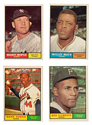 1961 Topps Near-Complete Set (581/587) Including #300 Mickey Mantle
