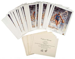 1995 Walt Frazier New York Knicks "Quaker State 4 x 4 Legend" Signed Lithograph Collection (674)