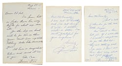 Trio of Jimmie Foxx Handwritten and Signed Letters - JSA