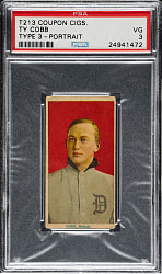 1914 T213 Coupon Cigarettes (Type 3) Ty Cobb Portrait PSA VG 3